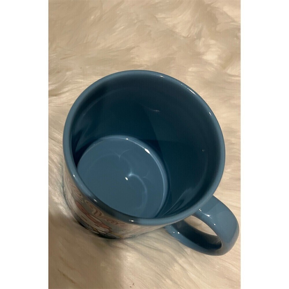 🆕 Hello Kitty Good Vibes Rainbow Coffee Mug Blue Double Sided Cup - Picture 3 of 4